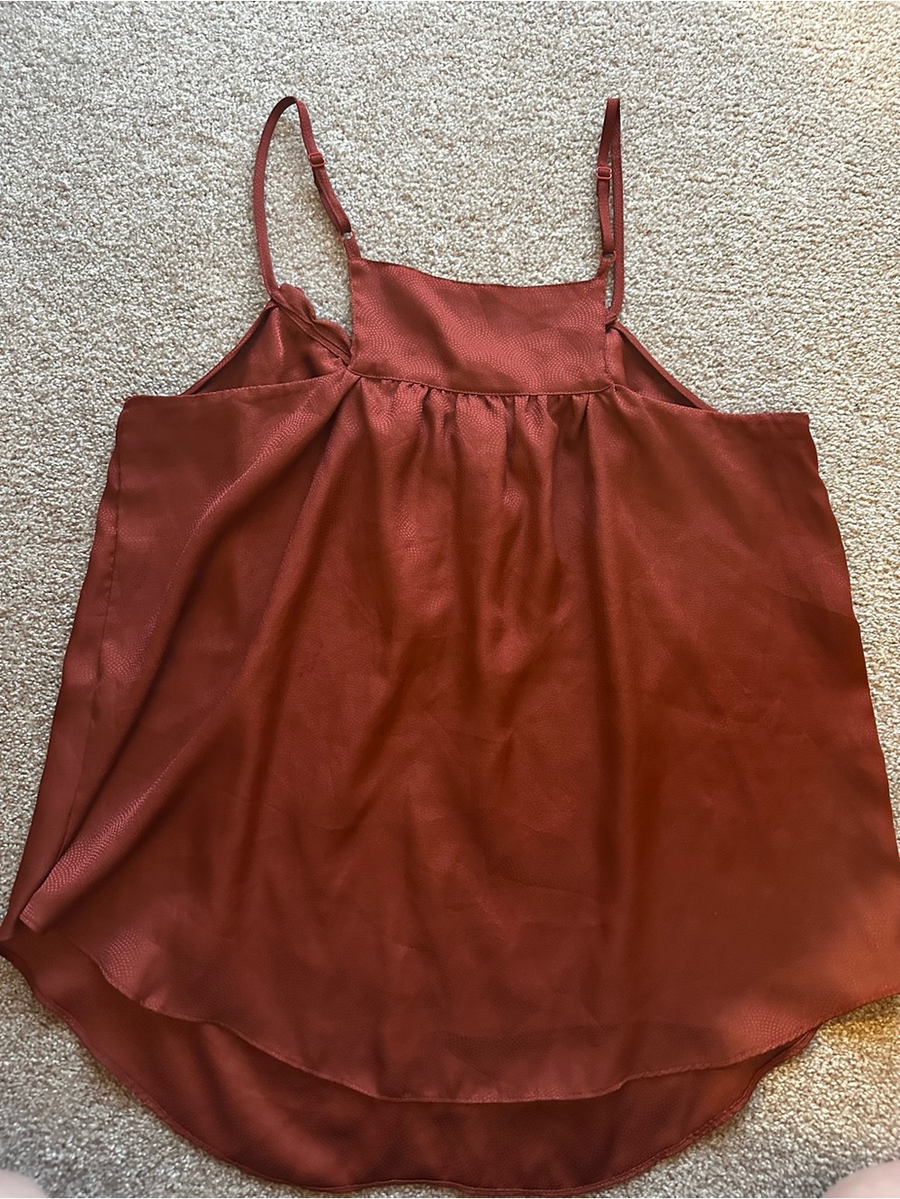 Apostrophe Rust Camisole with Ruffle Detail - Picture 2 of 3